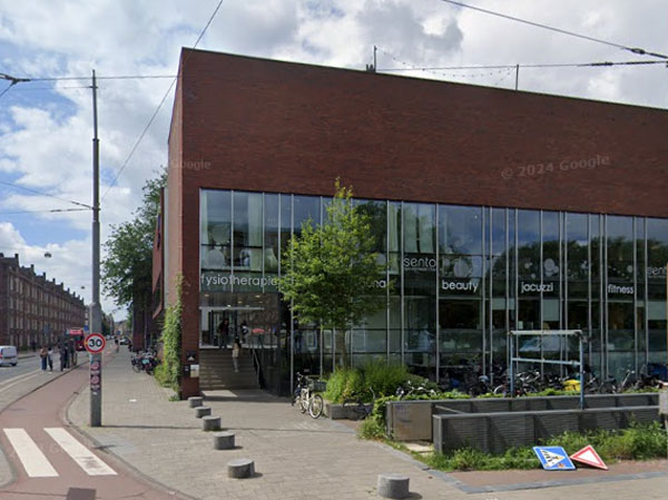 a building with glass windows